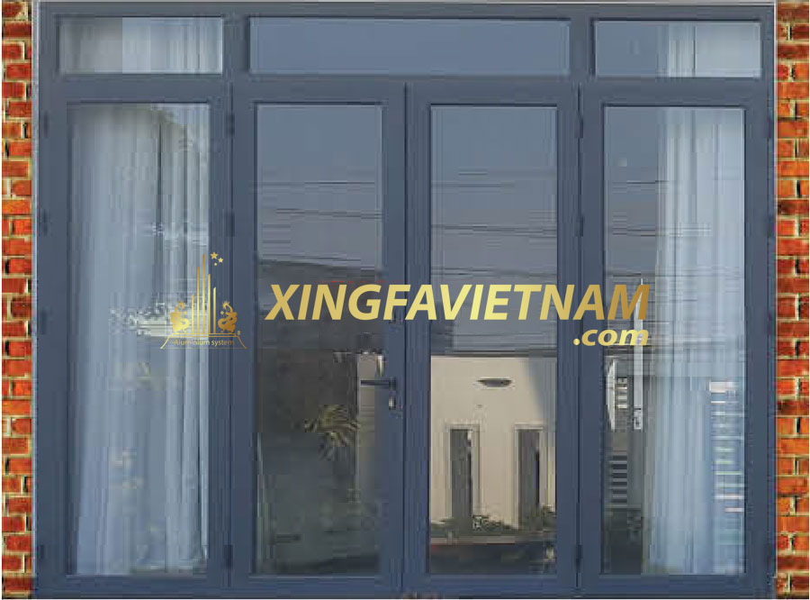 Cửa đi 4 cánh mở quay Nhôm Xingfa Quảng Đông Chính Hãng Hệ 55