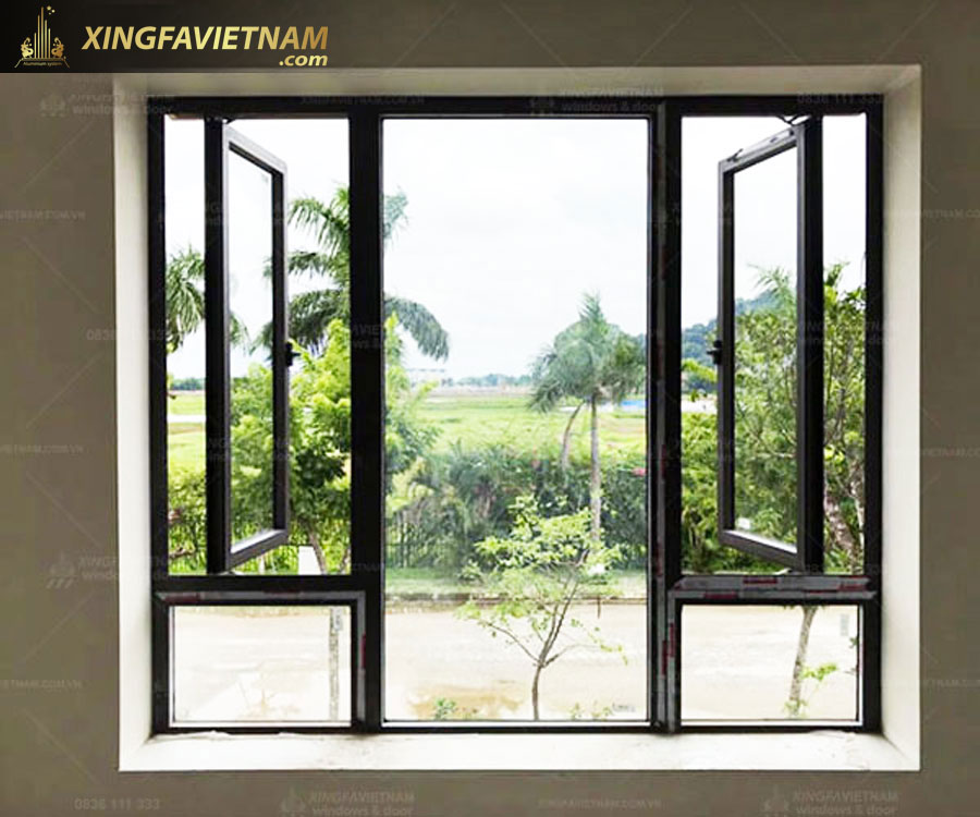 Cửa sổ 1 cánh mở quay nhôm Xingfa Quảng Đông Chính Hãng Hệ 55