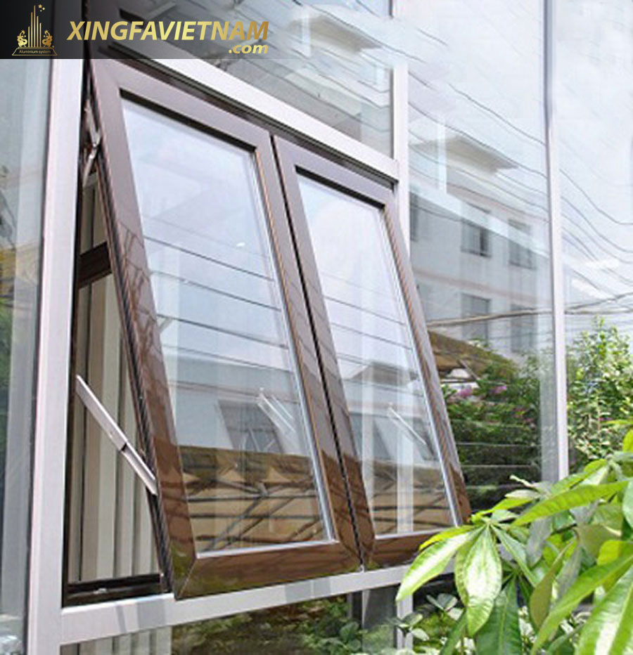 Cửa sổ 2 cánh mở hất nhôm Xingfa Quảng Đông Chính Hãng Hệ 55