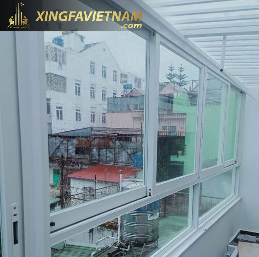 Cửa sổ 4 cánh mở trượt nhôm Xingfa Quảng Đông Chính Hãng Hệ 93