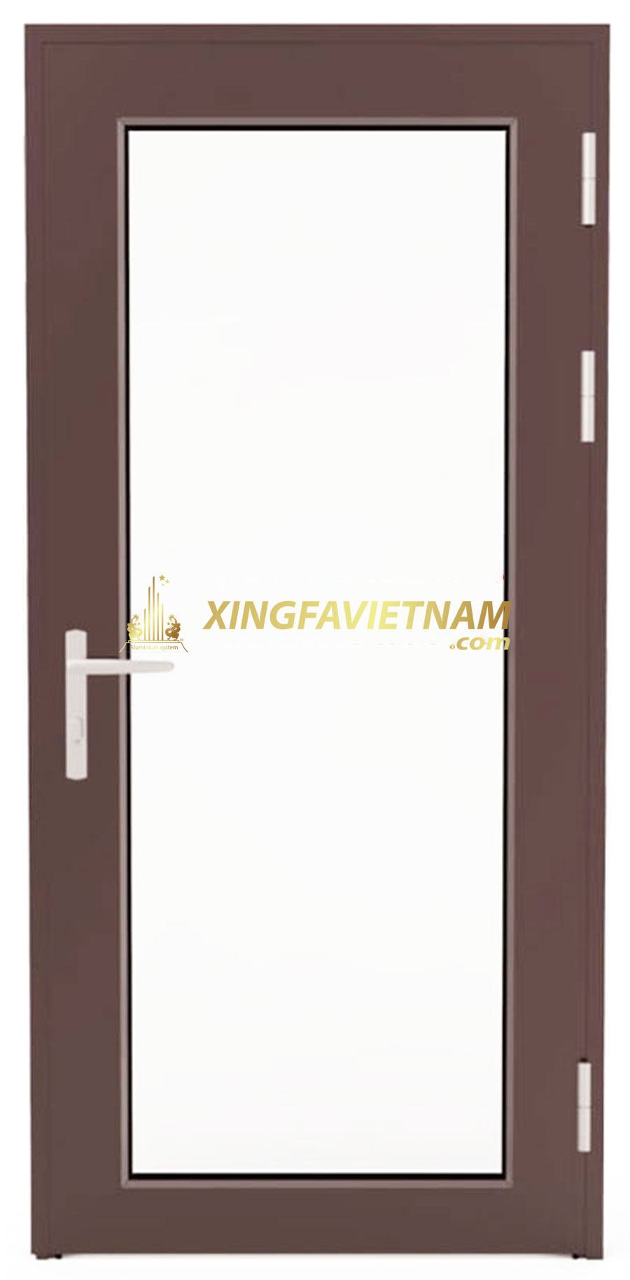 Cửa đi 1 cánh mở quay nhôm Xingfa Anodise Hệ 58