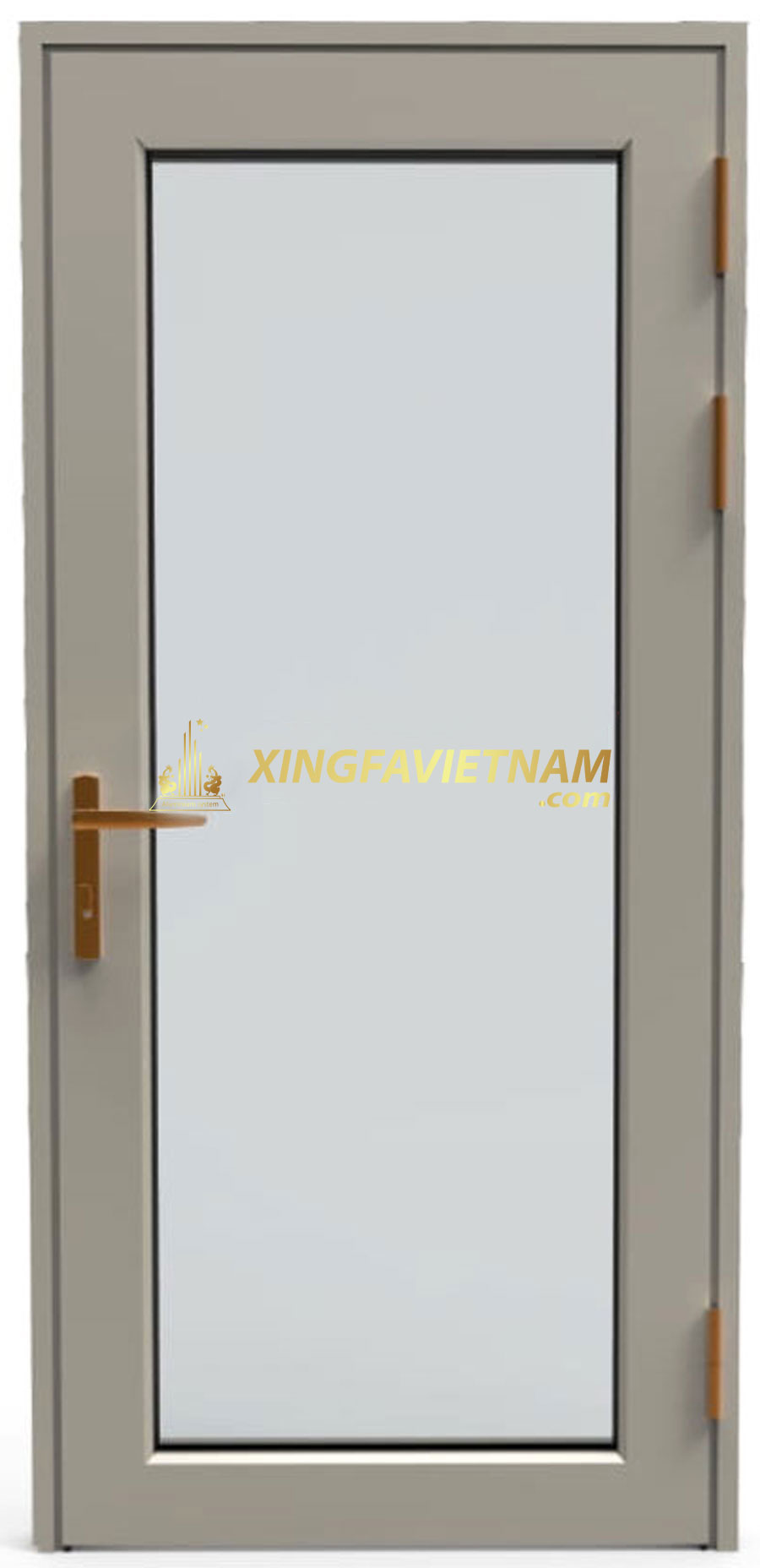 Cửa đi 1 cánh mở quay nhôm Xingfa Anodise Hệ 65