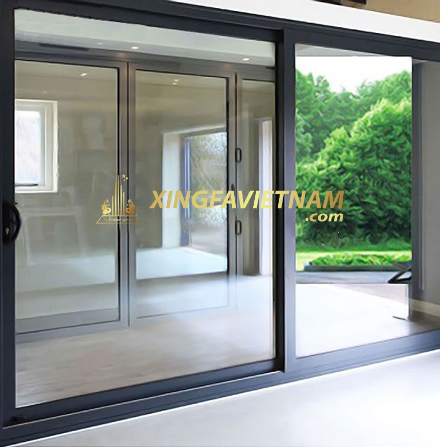 Cửa đi 2 cánh mở trượt/nâng nhôm Xingfa cầu cách nhiệt hệ 126 đẳng cấp Châu Âu