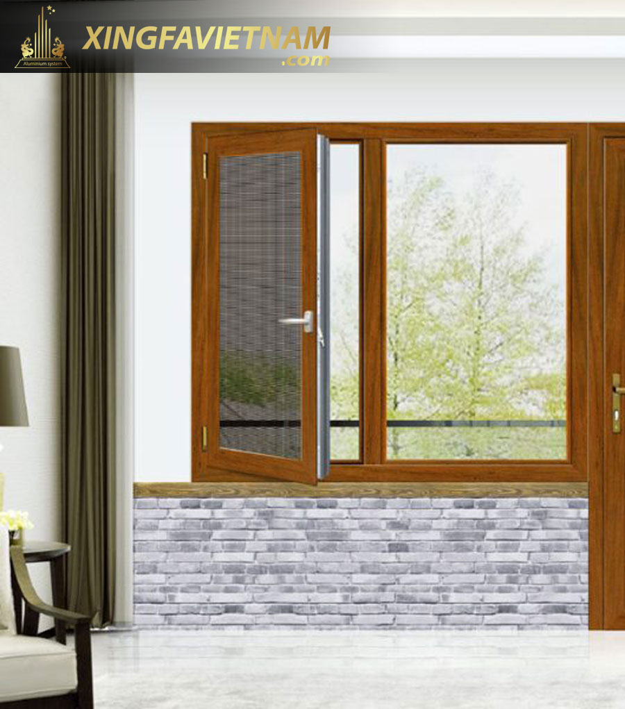 Cửa sổ 1 cánh mở quay nhôm Xingfa cầu cách nhiệt hệ 69 đẳng cấp Châu Âu