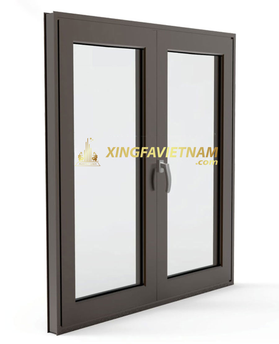 Cửa sổ 2 cánh mở quay nhôm Xingfa Anodise Hệ 55