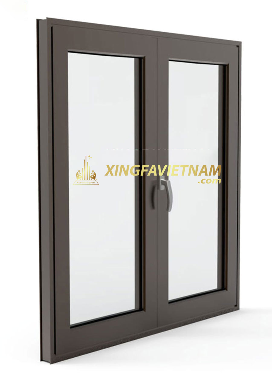 Cửa sổ 2 cánh mở quay nhôm Xingfa Anodise Hệ 65 plus