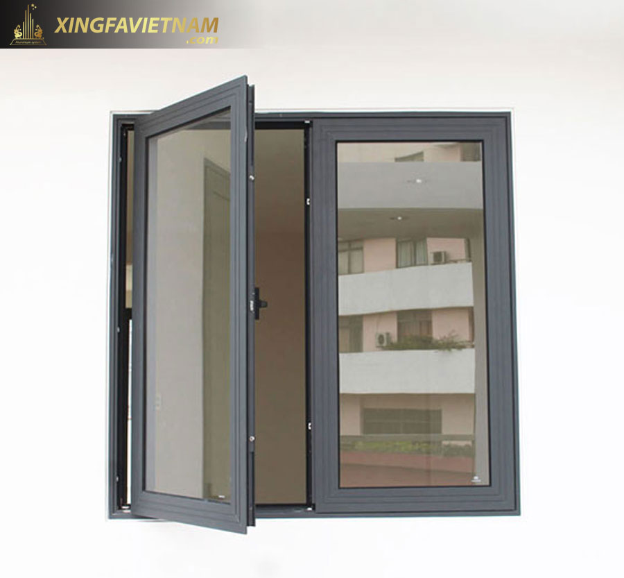 Cửa sổ 2 cánh mở quay nhôm Xingfa không cầu cách nhiệt hệ 90 đẳng cấp Châu Âu