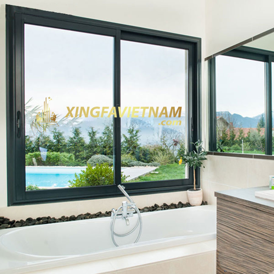 Cửa sổ 2 cánh mở trượt nhôm Xingfa cầu cách nhiệt hệ 80 đẳng cấp Châu Âu