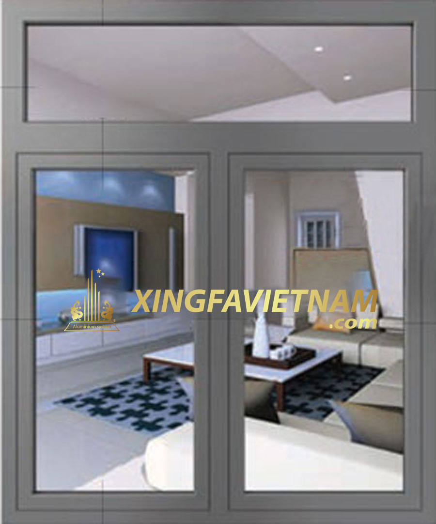 Cửa sổ mở quay ngoài nhôm Xingfa rãnh C-DP56D nhập khẩu Châu Âu Hệ 56