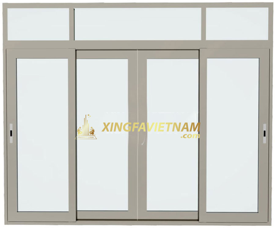 Cửa đi 4 cánh nhỏ mở trượt Nhôm Xingfa Anodise Hệ 115