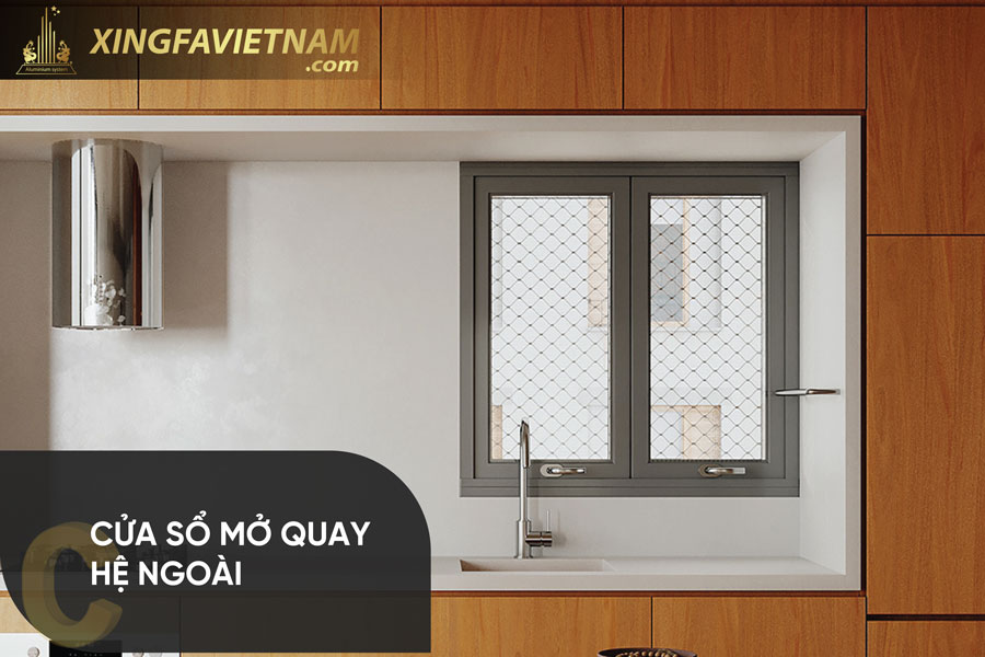 Cửa sổ mở quay hệ ngoài Nhôm C-Class đẳng cấp Châu Âu hệ 65D