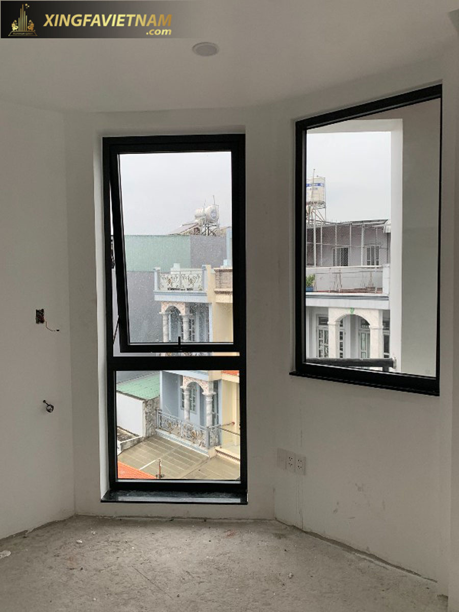 Hình ảnh thi công cửa nhôm tại nhà chị Vi