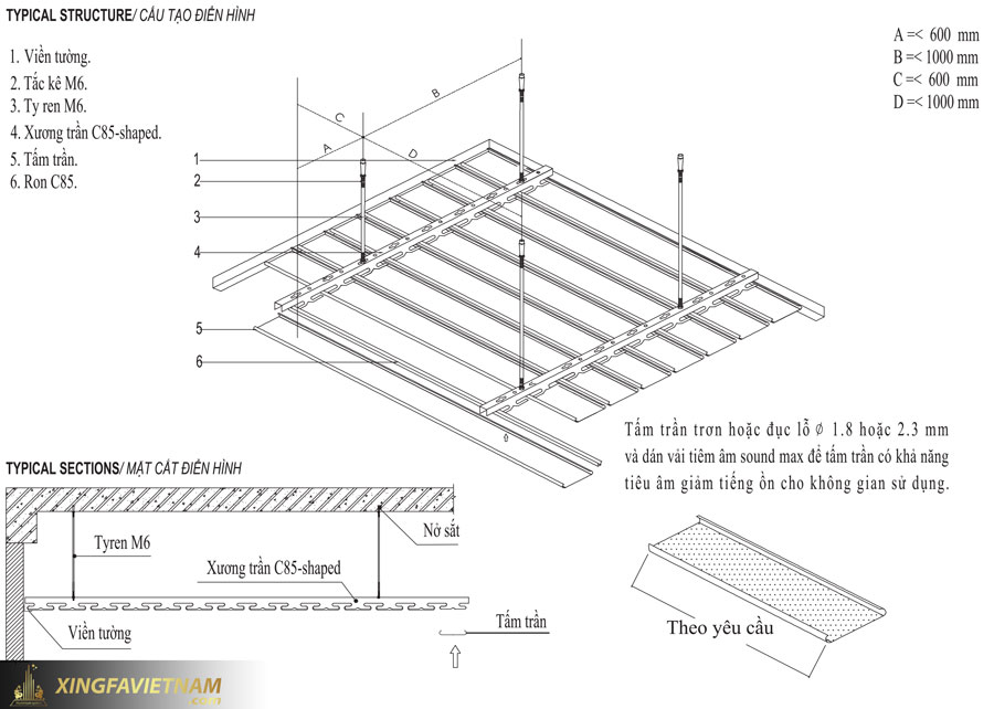 Mặt cắt kĩ thuật C85