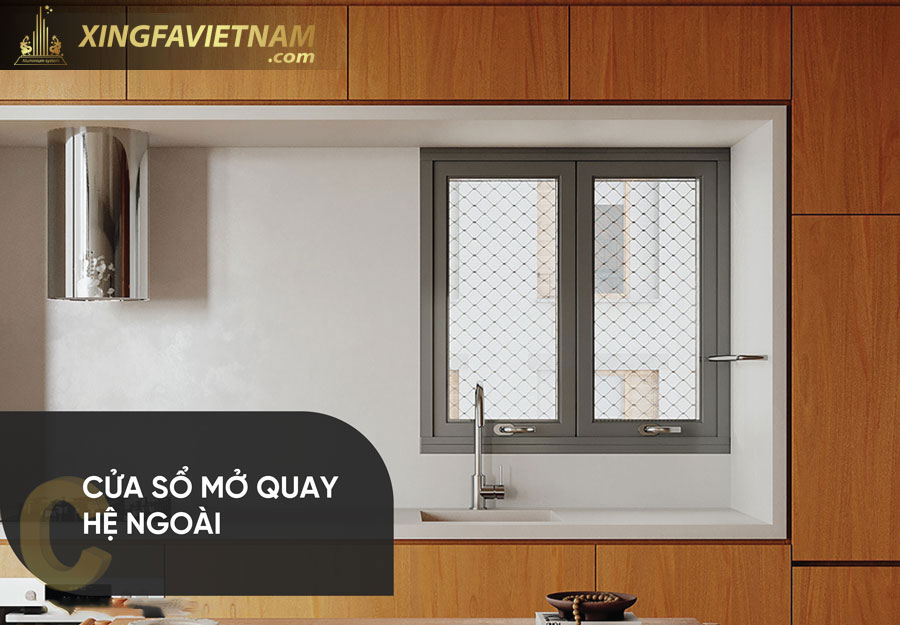 Cửa sổ mở quay ngoài nhôm Xingfa C-Class hệ 65D