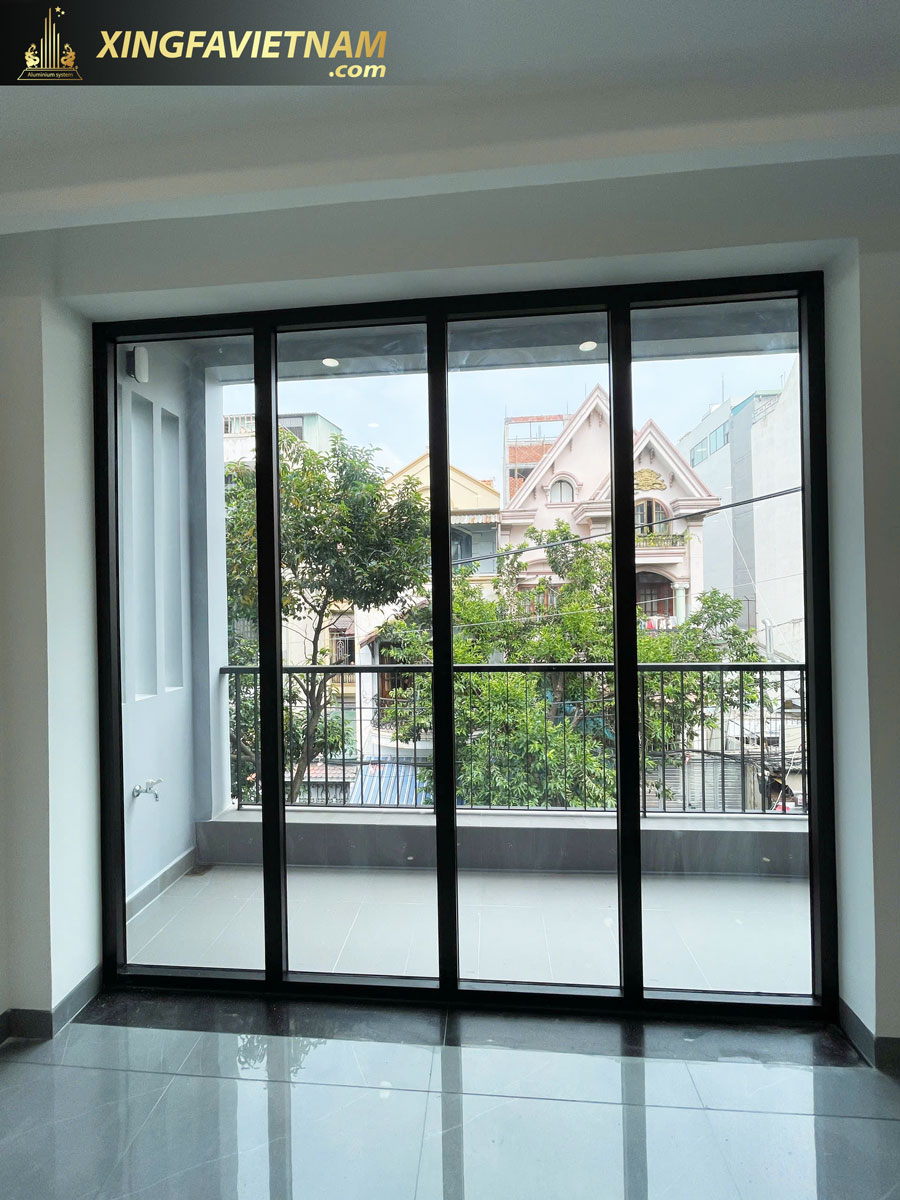 Hình ảnh hoàn thành hạng mục cửa nhôm của cô Thanh