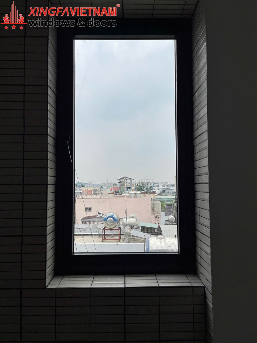 Hình ảnh hoàn thành hạng mục cửa nhôm của cô Thanh