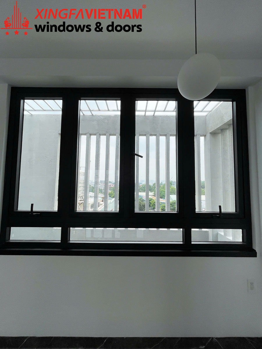 Hình ảnh hoàn thành hạng mục cửa nhôm của cô Thanh