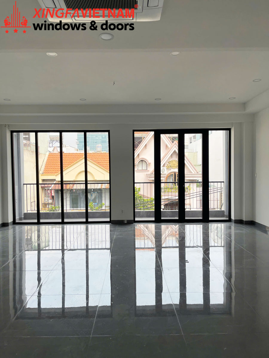 Hình ảnh hoàn thành hạng mục cửa nhôm của cô Thanh