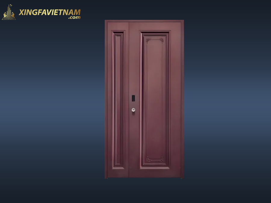 Cửa biệt thự cao cấp GJ-107 Sắc Hồng Tím Khói