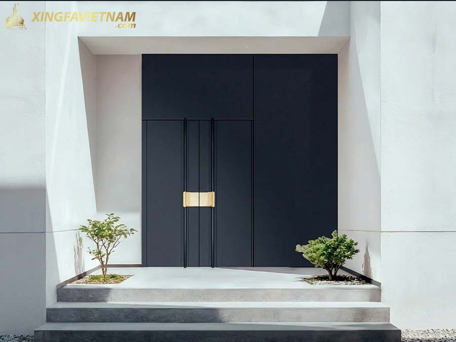 Cửa Chính Biệt Thự Trục Xoay Đôi Giấu Khuôn GJ-034