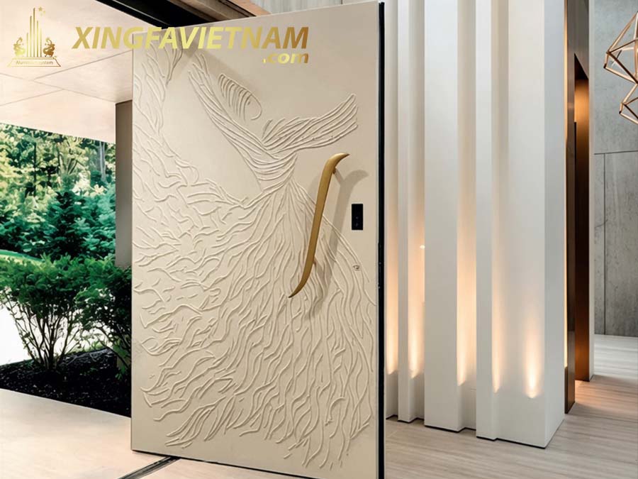 Cửa Chính Biệt Thự Khắc Họa Điêu Khắc Độc Bản GJ-010