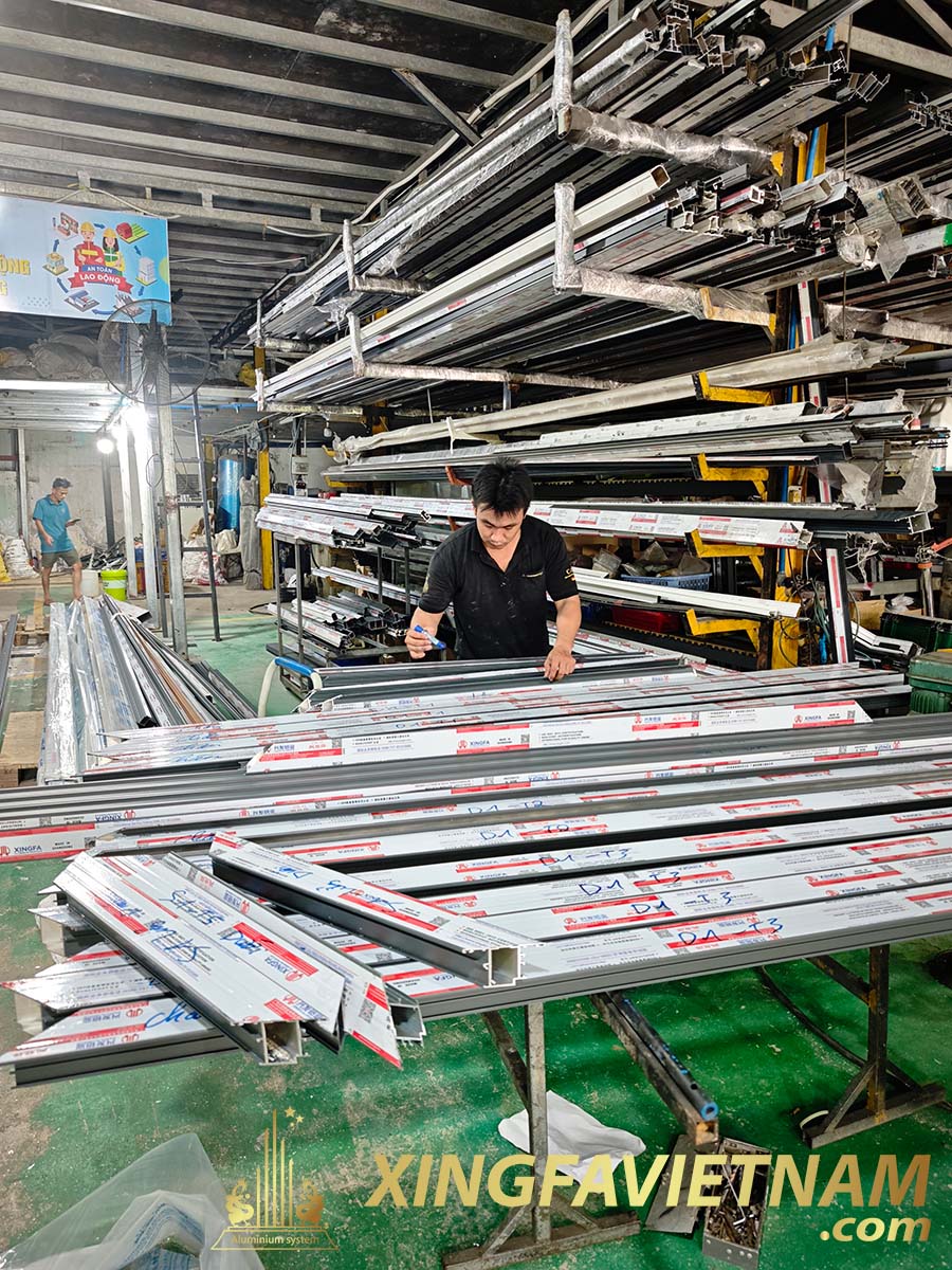 Phân loại thanh nhôm gia công cửa nhôm Xingfa tại xưởng